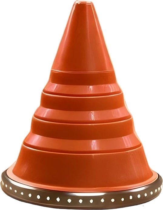The REAKTA unit: a stepped red cone on a ring of lights